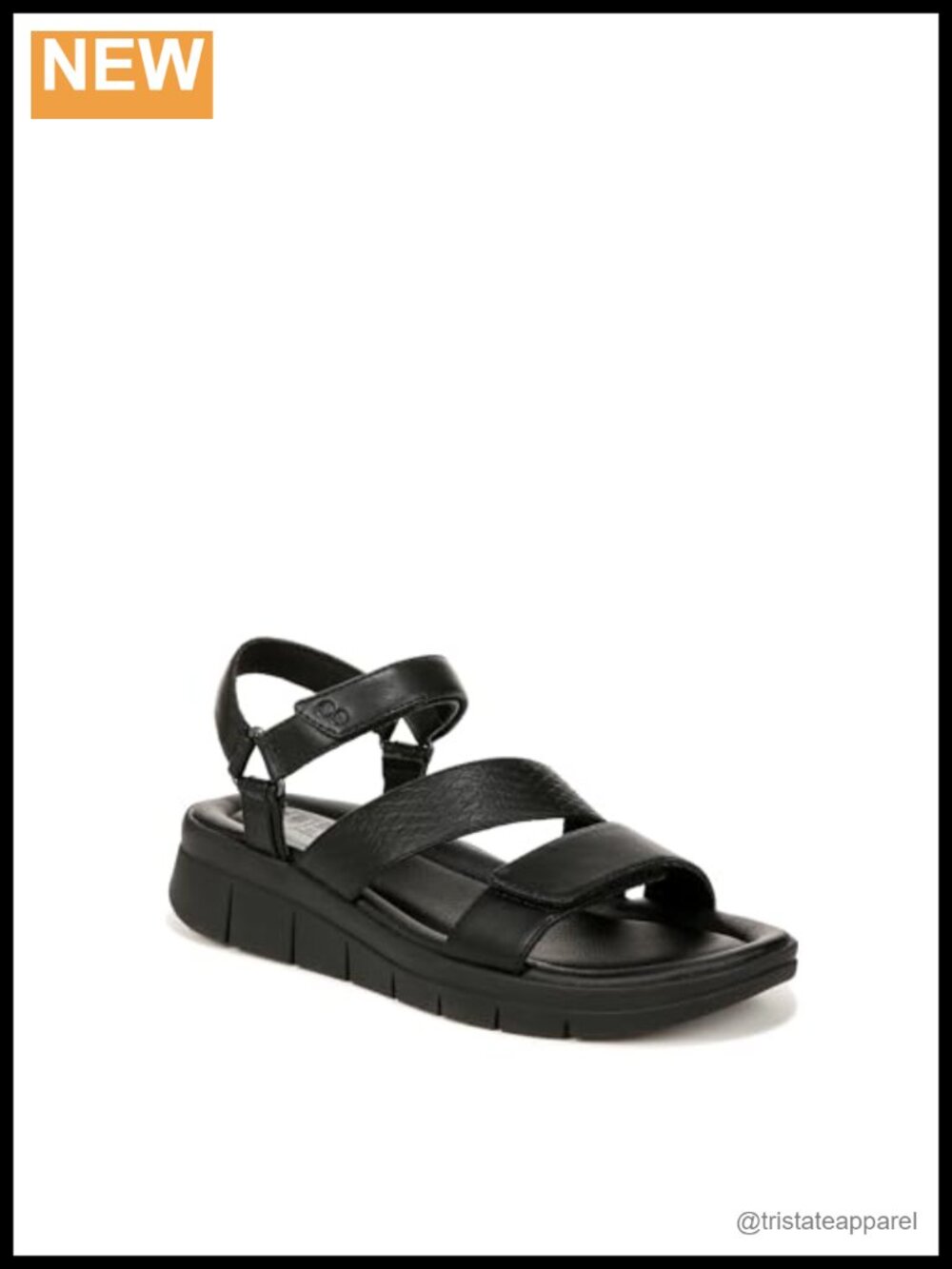 Faux Leather Strappy Sport Sandal Slingback Adjustable Casual